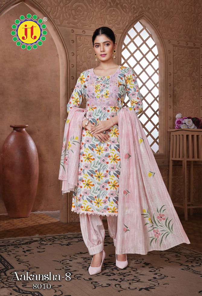 Jt Aakansha 8 Designer Cotton Dress Material Catalog
